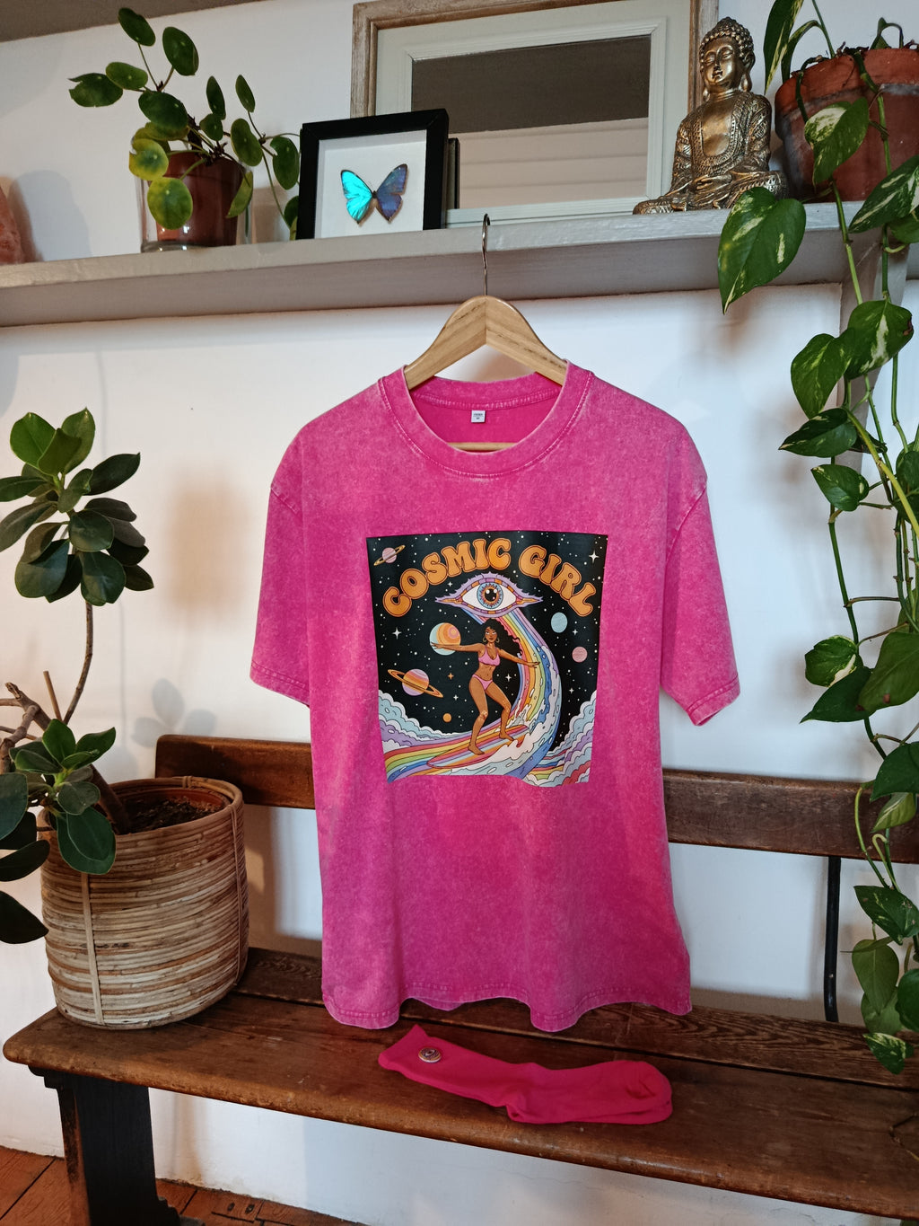 T-SHIRT COSMIC GIRL FUSHIA