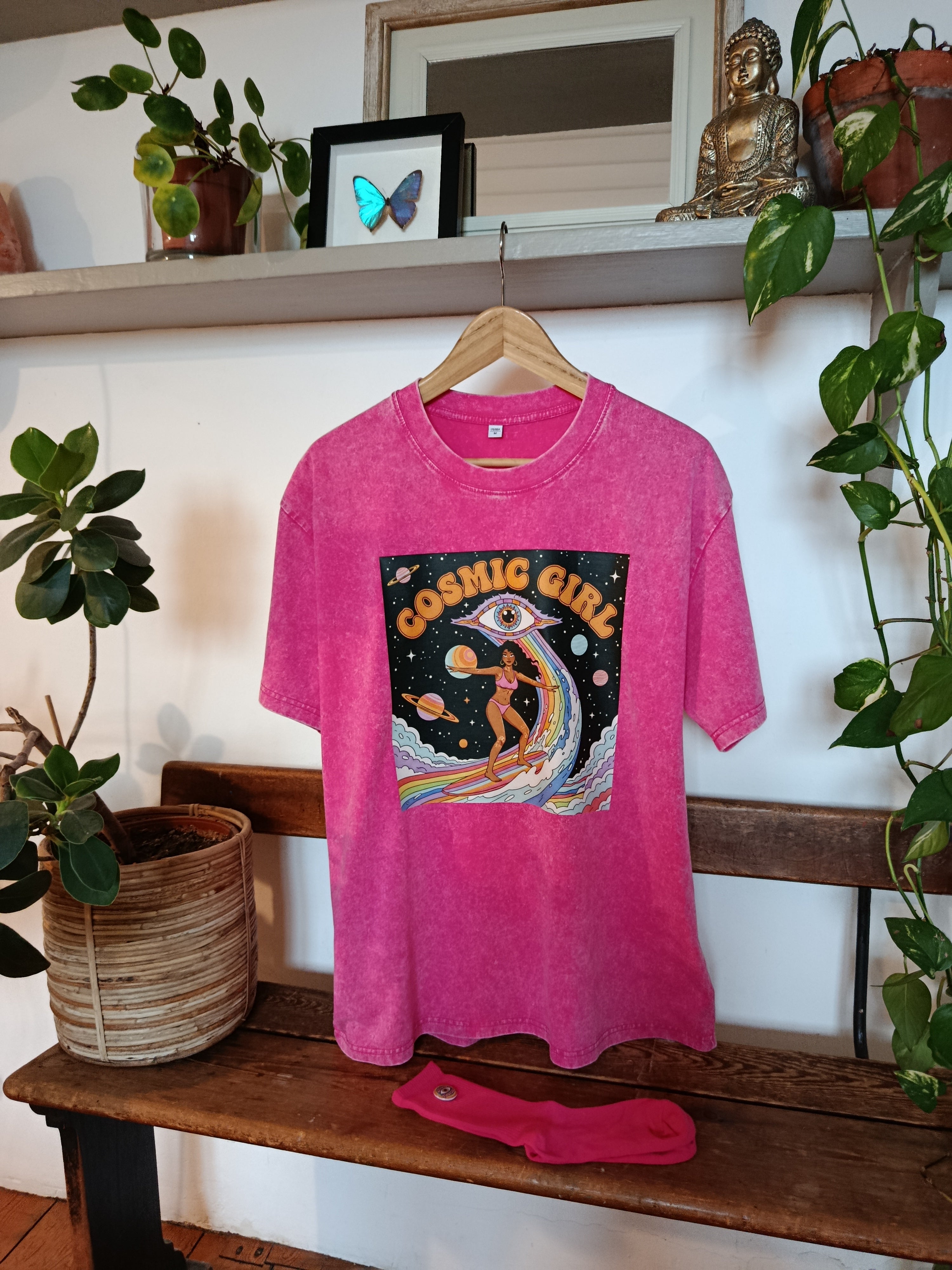 T-SHIRT COSMIC GIRL FUSHIA