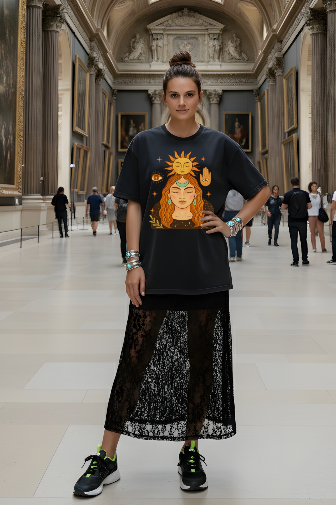 T-SHIRT CONNEXION NOIR