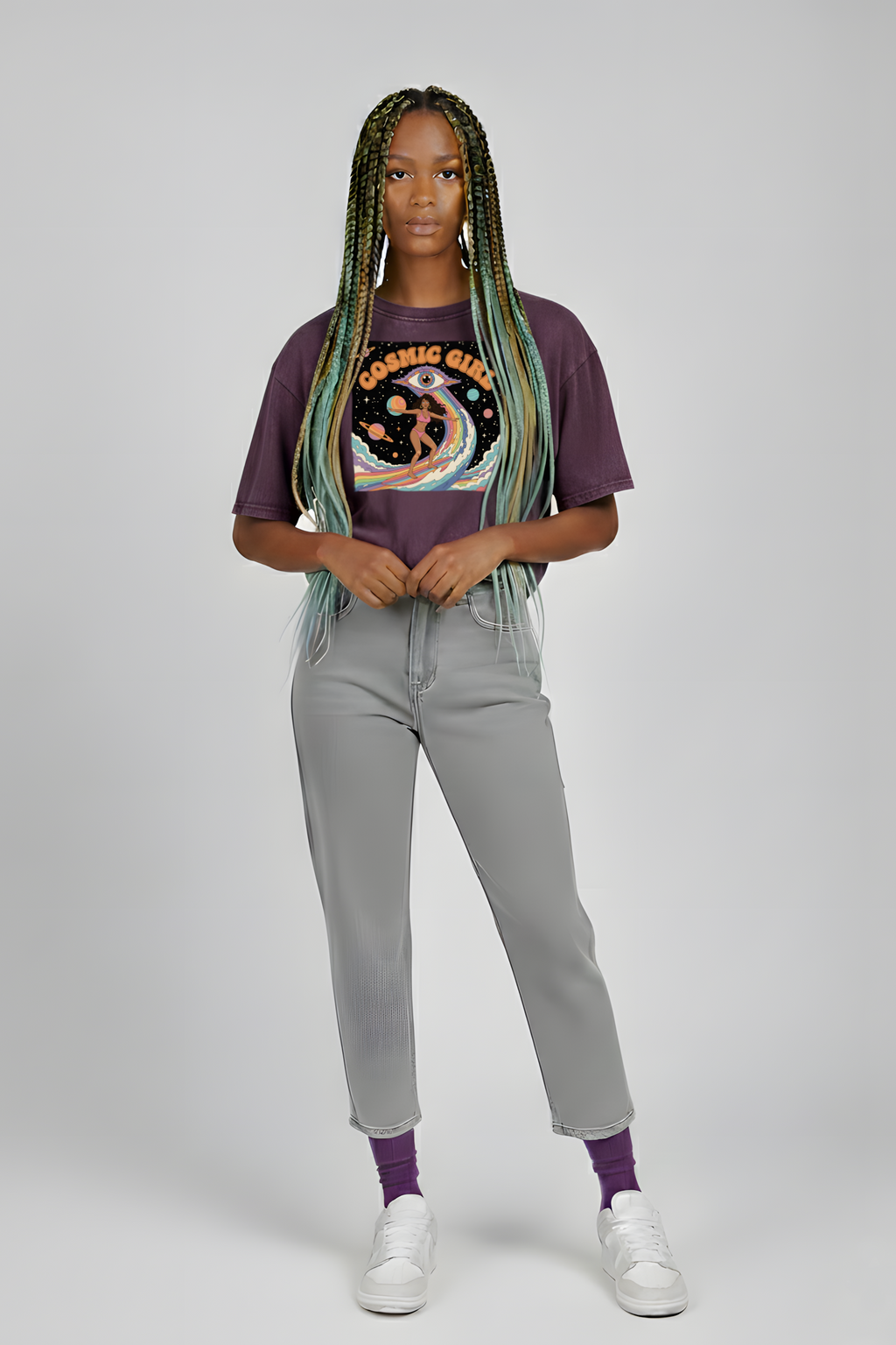 T-SHIRT COSMIC GIRL VIOLET