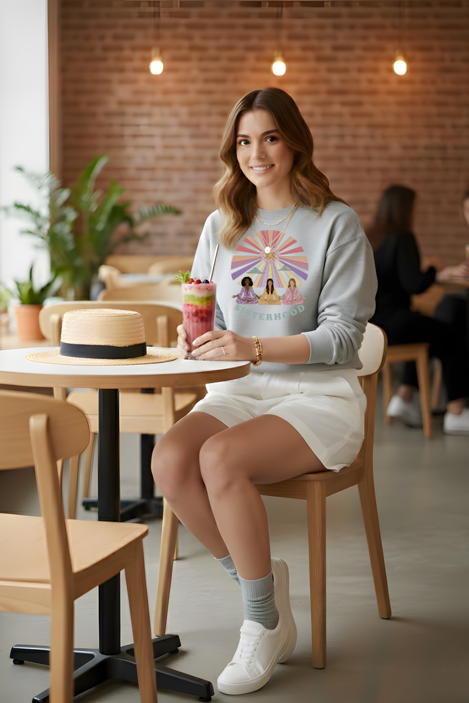 SWEATSHIRT SISTERHOOD GRIS