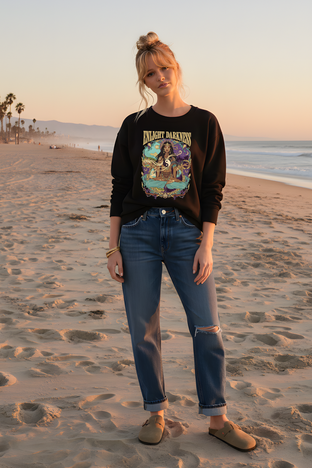 SWEATSHIRT ENLIGHT DARKNESS NOIR