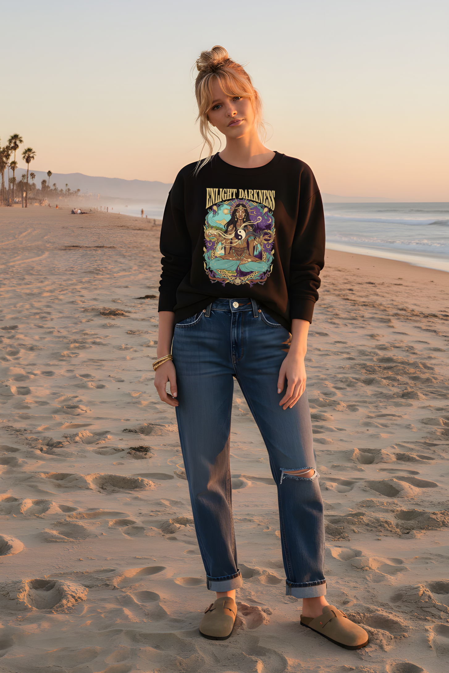 SWEATSHIRT ENLIGHT DARKNESS NOIR