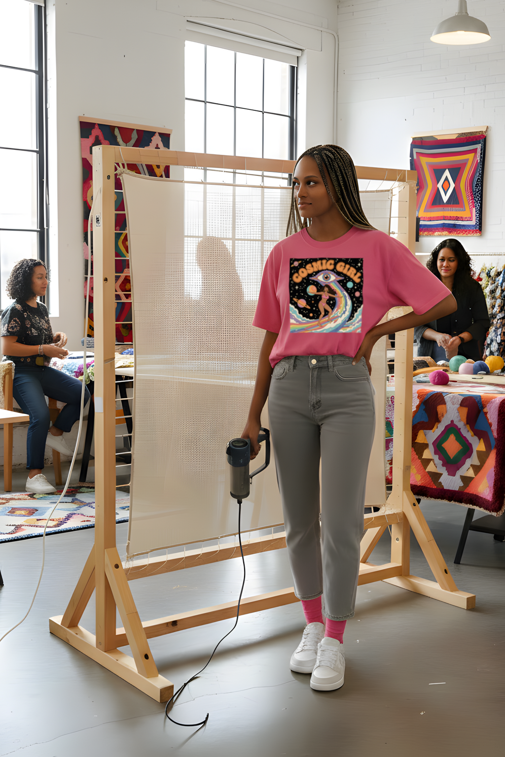 T-SHIRT COSMIC GIRL FUSHIA