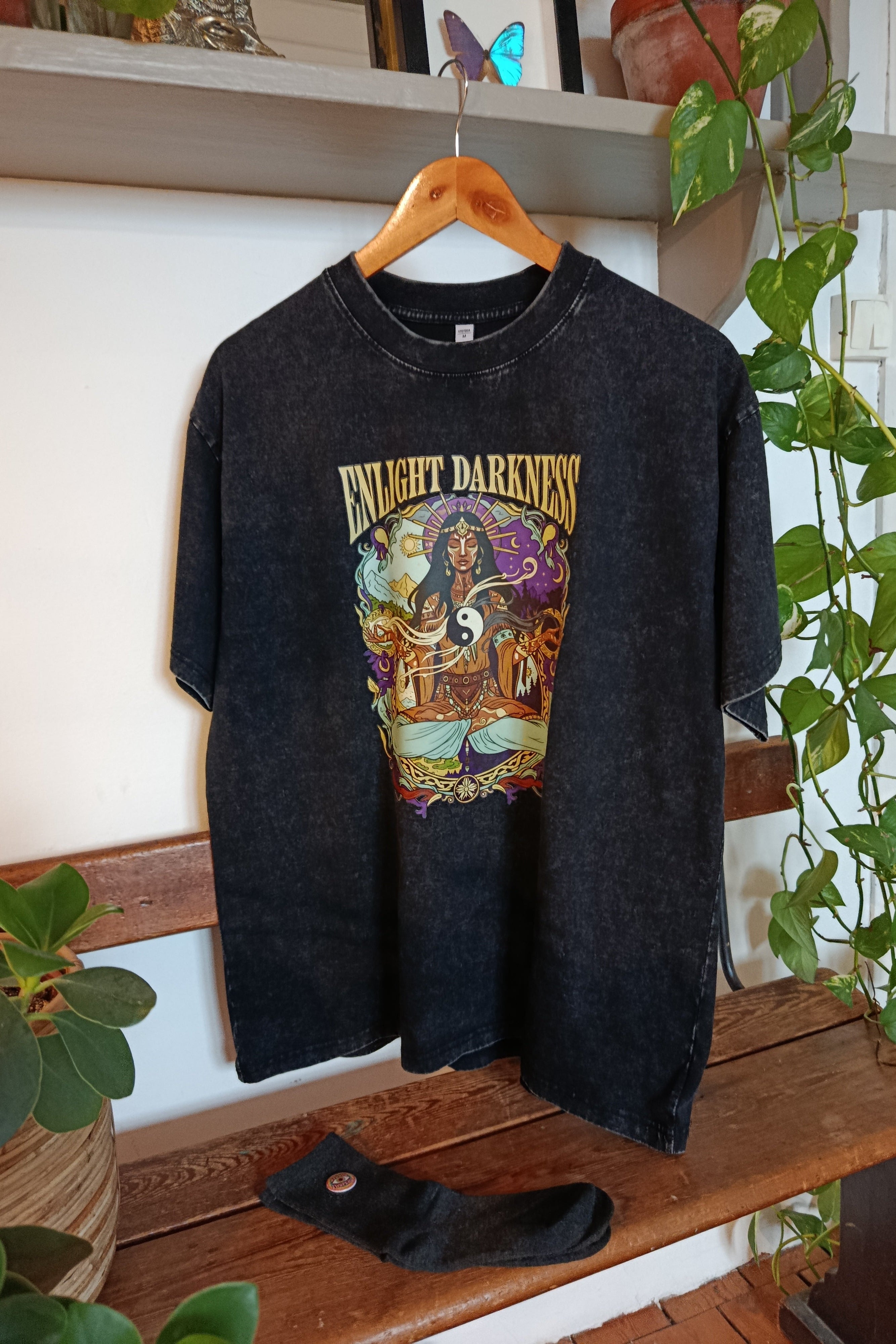 T-SHIRT ENLIGHT DARKNESS NOIR