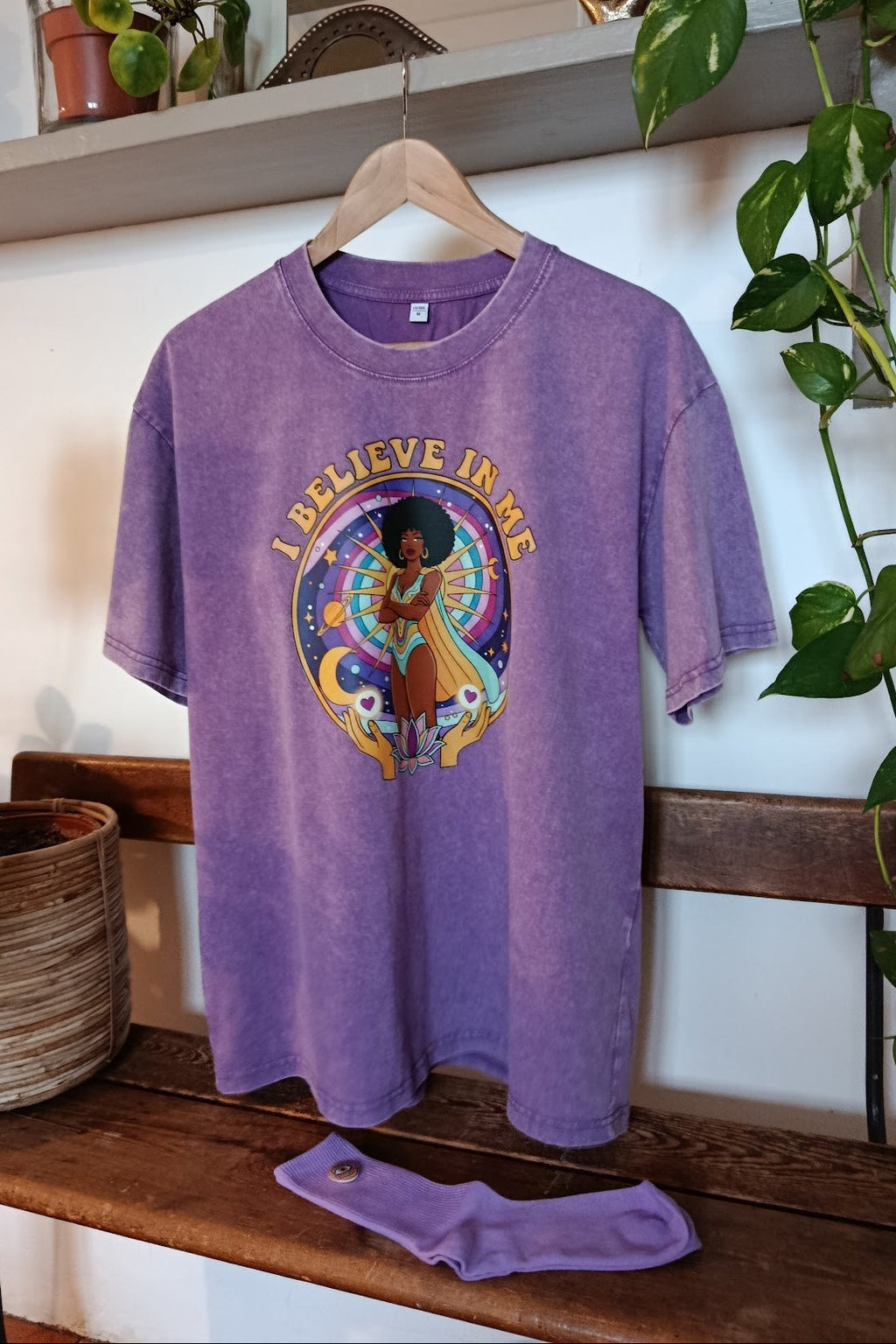 T-SHIRT I BELIEVE IN ME VIOLET