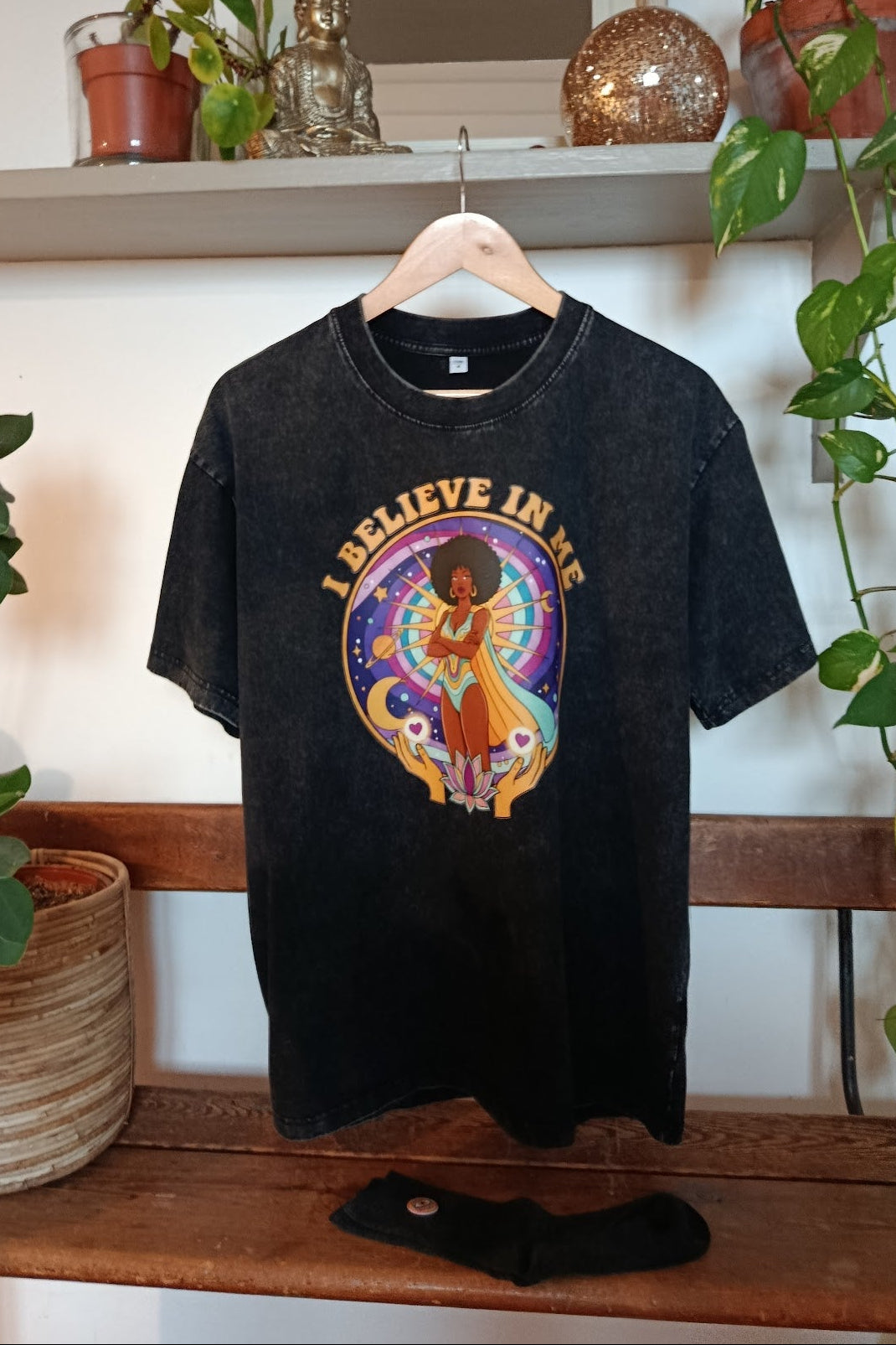 T-SHIRT I BELIEVE IN ME NOIR