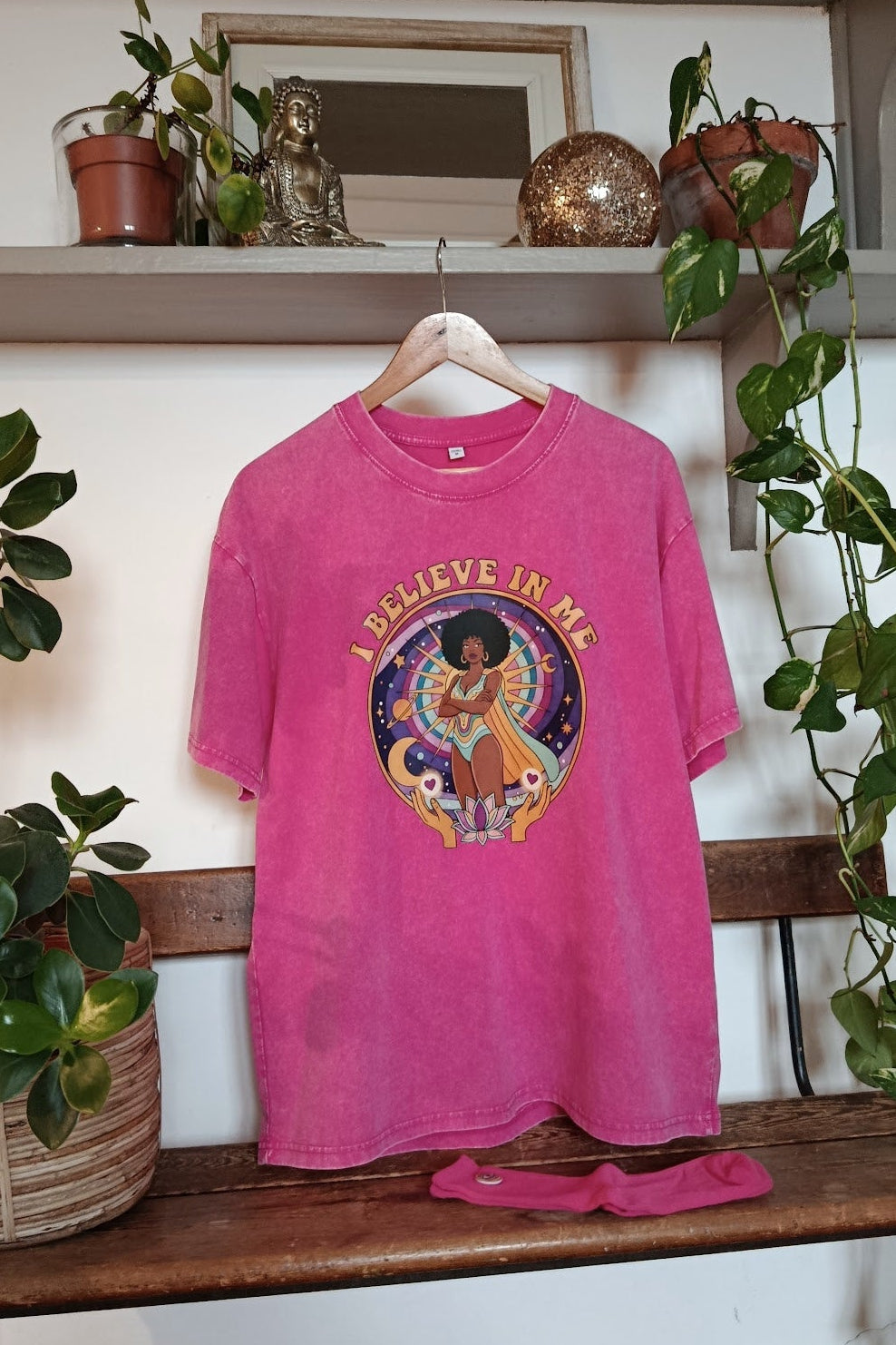 T-SHIRT I BELIEVE IN ME FUSHIA