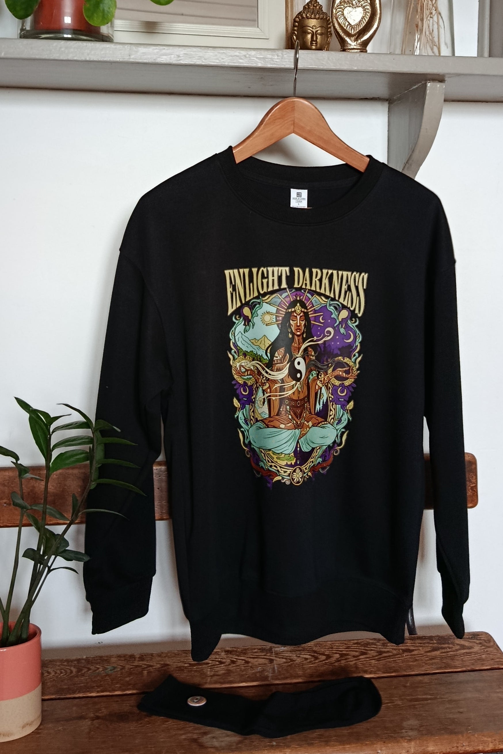 SWEATSHIRT ENLIGHT DARKNESS NOIR
