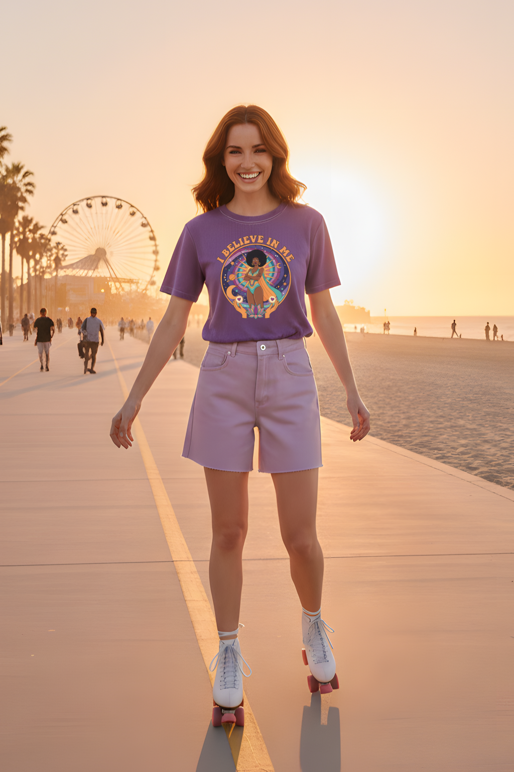 T-SHIRT I BELIEVE IN ME VIOLET