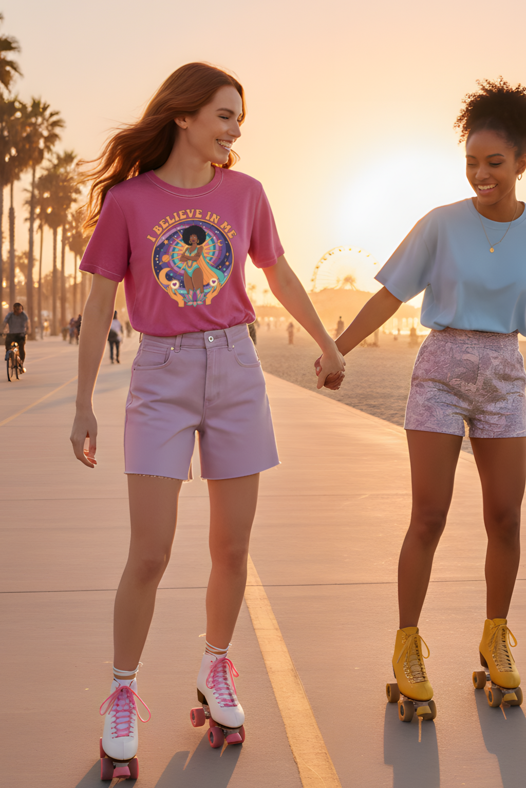 T-SHIRT I BELIEVE IN ME FUSHIA