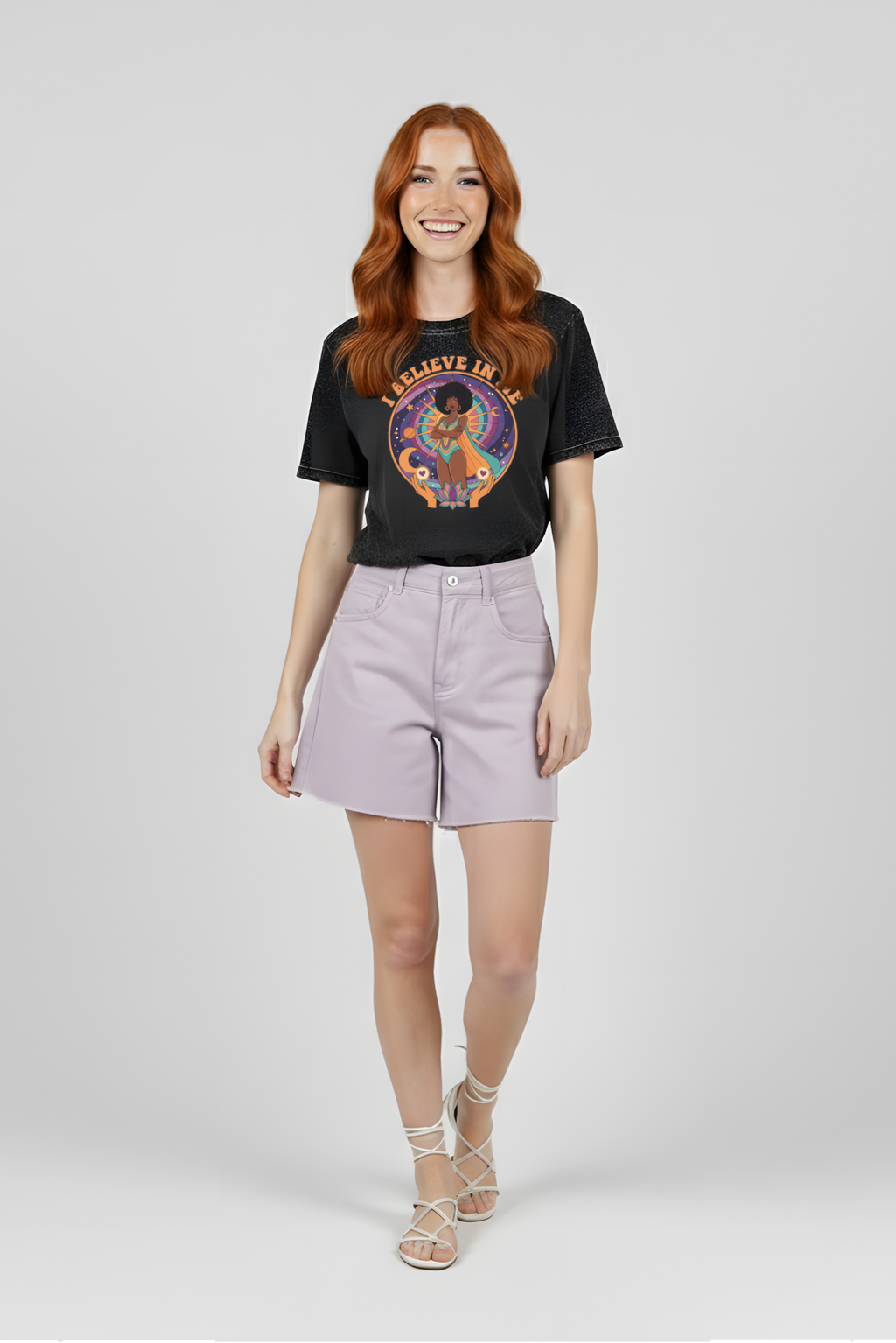 T-SHIRT I BELIEVE IN ME NOIR