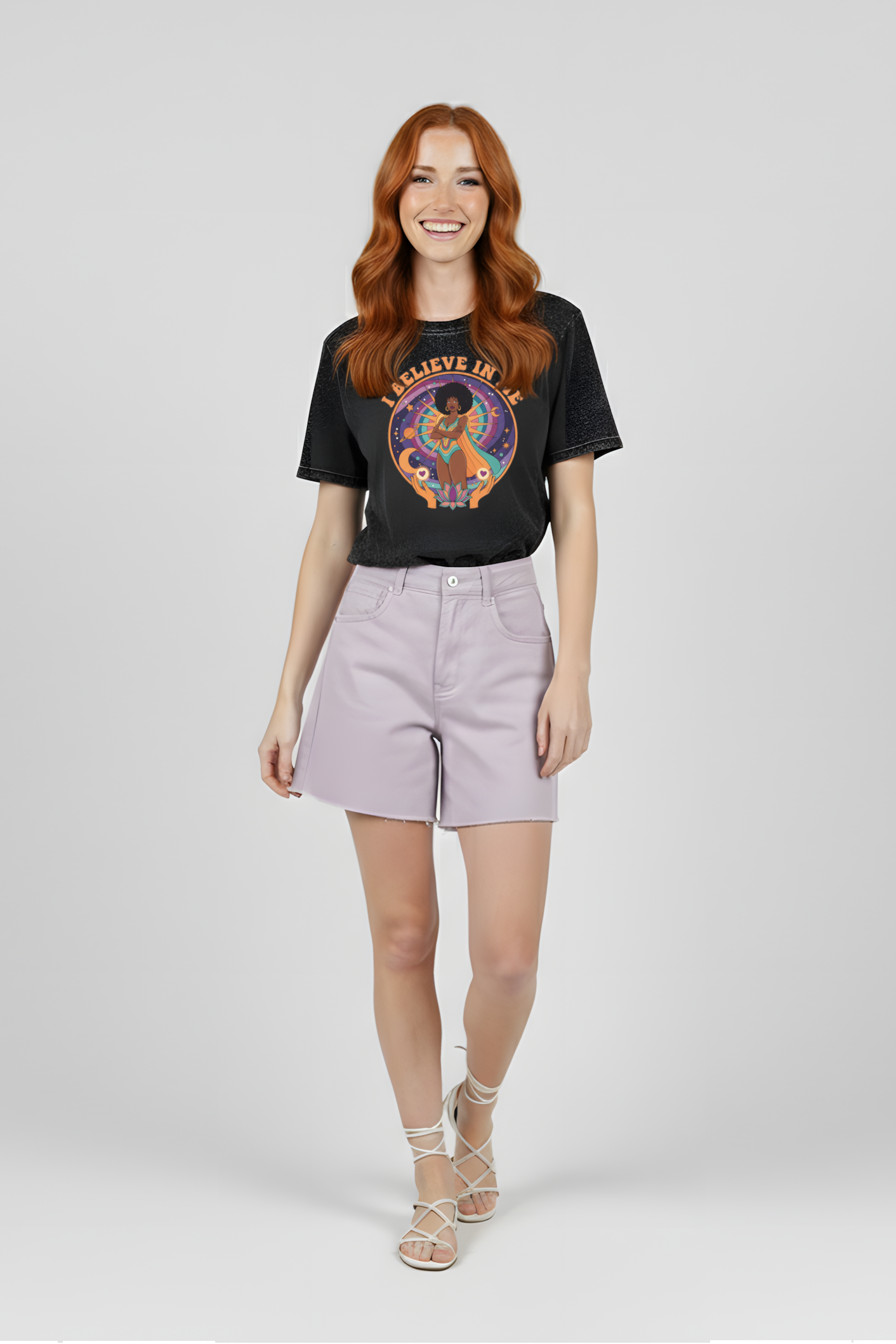 T-SHIRT I BELIEVE IN ME NOIR