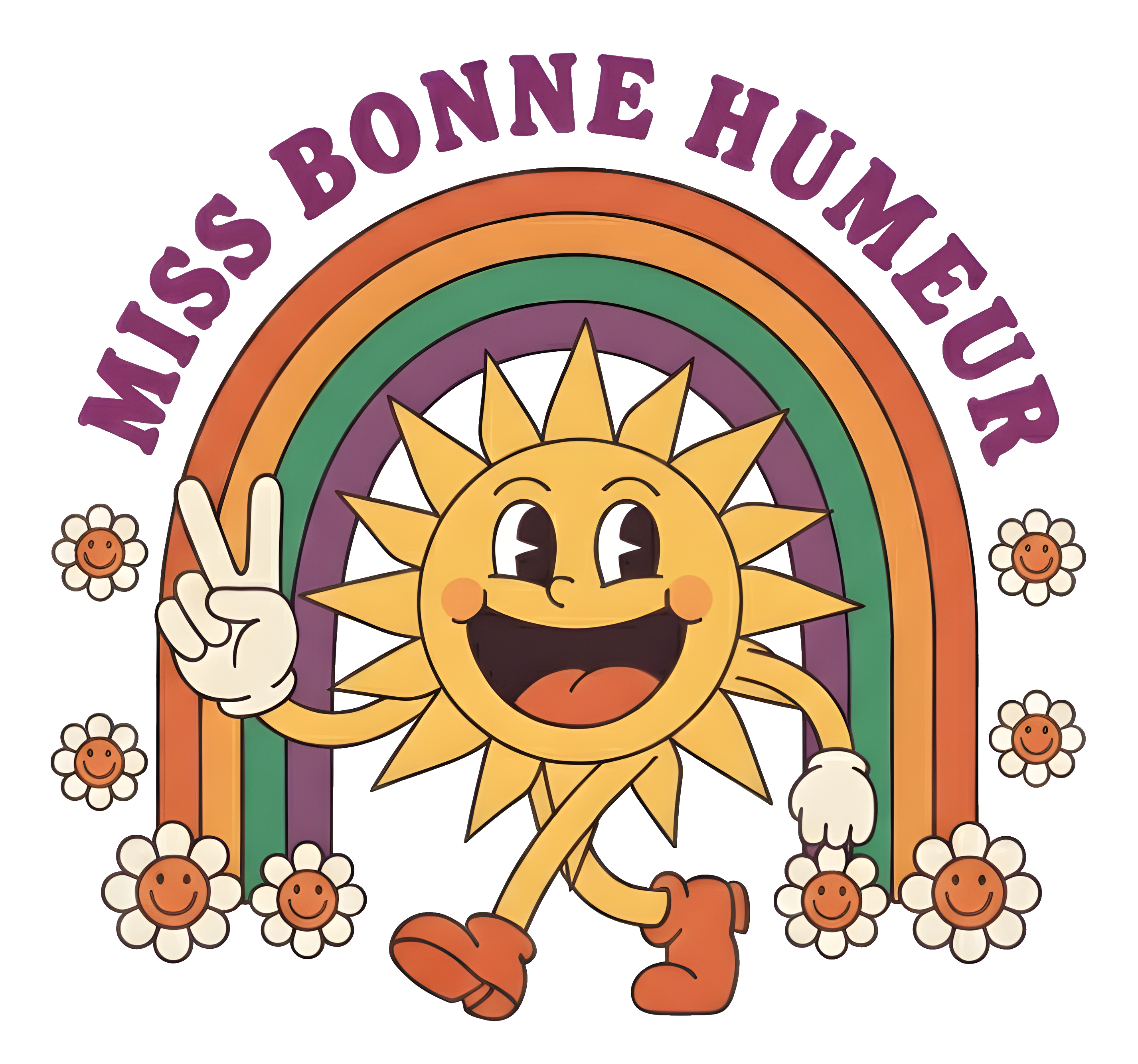 T-SHIRT MISS BONNE HUMEUR VIOLET