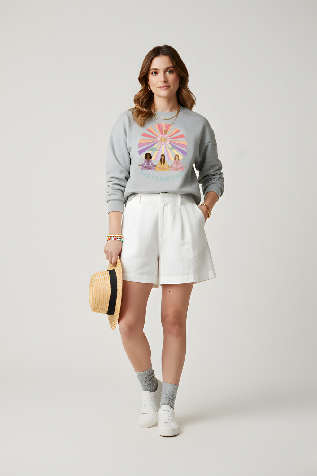 SWEATSHIRT SISTERHOOD GRIS