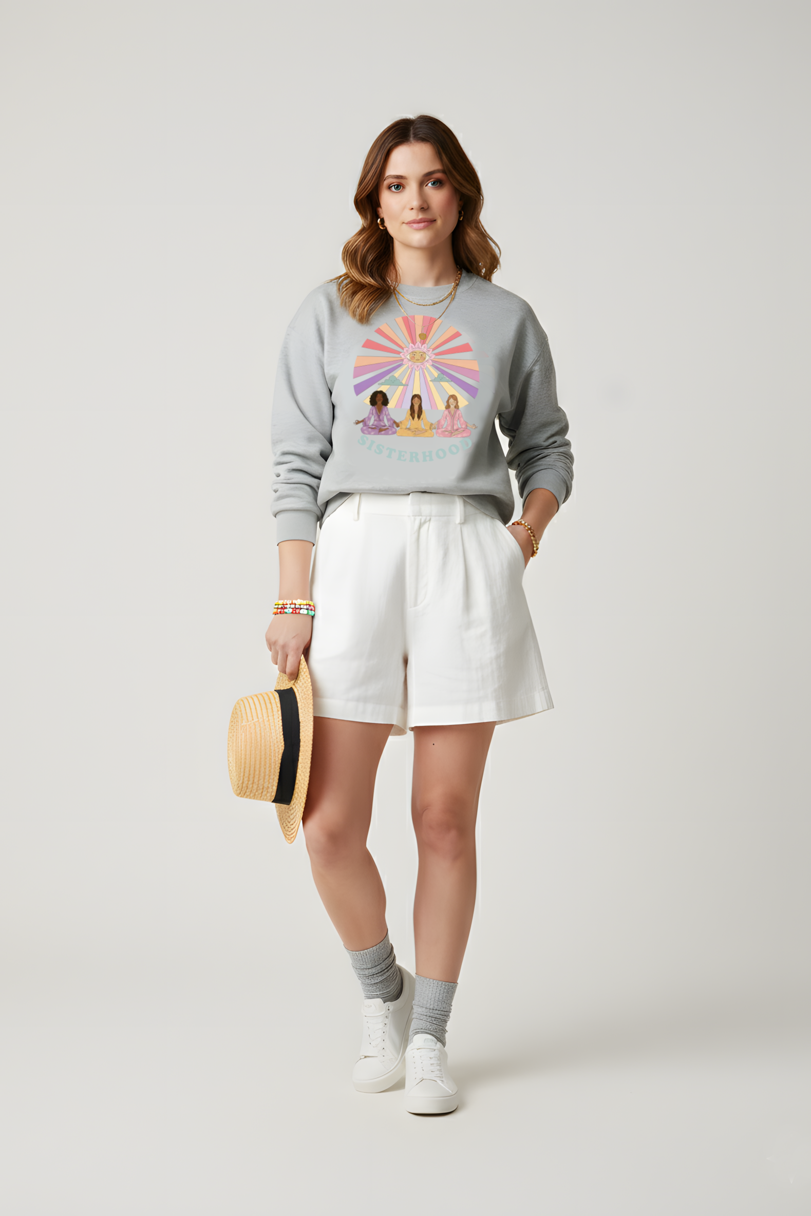 SWEATSHIRT SISTERHOOD GRIS